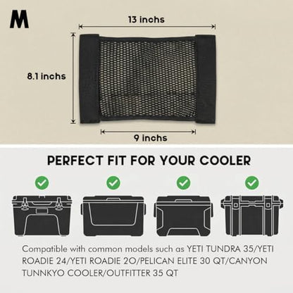 Dry Storage Cooler Lid Net Organizer Fits YETI, Igloo & Coleman