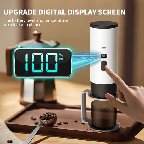 3-In-1 Portable Coffee Maker, 15 Bar Espresso Maker with LED Display