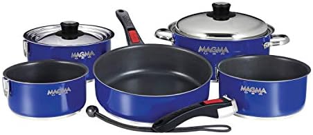 Magma A10-366-CB-2-IND 10 Pc Stainless Steel NonStick Nesting Cookware Set
