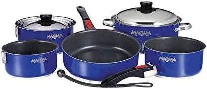 Magma A10-366-CB-2-IND 10 Pc Stainless Steel NonStick Nesting Cookware Set