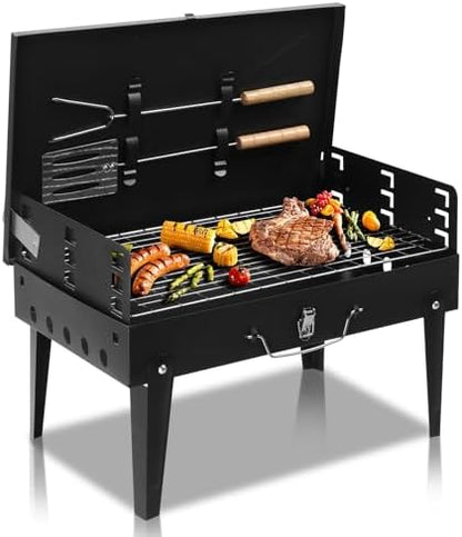 Portable Charcoal Grill,Foldable Tabletop Charcoal BBQ Grill,17.32in