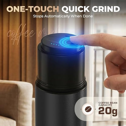 HAUSHOF Rechargeable Electric Grinder, Portable Brew Pour Over Coffee Maker