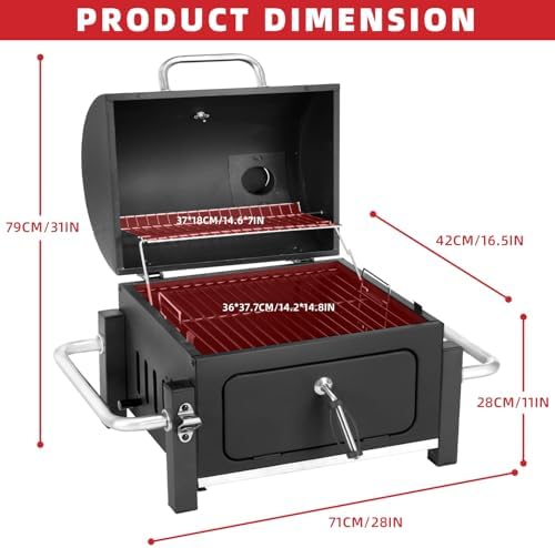 Kendane Portable Charcoal Grill with 314 Square Inch Cooking Area