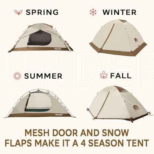 1/2 Person 4 Season Backpacking Tent, Lightweight Waterproof Winter Tent