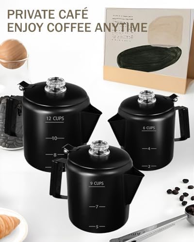 Coffee Maker 6 Cup Coffee Percolator 304 Stainless Steel Pot
