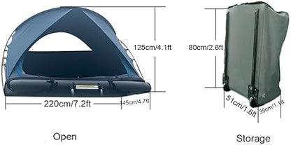 2 Person Inflatable Car Roof Top Tent with Pump,4 Season Waterproof and Sun Resitant Camping Dome Camping Tents for SUV, Truck and Universal Car Tent,Easy Setup