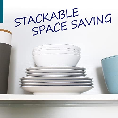 Melamine Dinnerware Set for 4-16 Pcs:Camping Dishes Set with Dinner Plates,Salad Plates, Bowls and Cups.Lightweight and Unbreakable.Indoor and Outdoor Use.