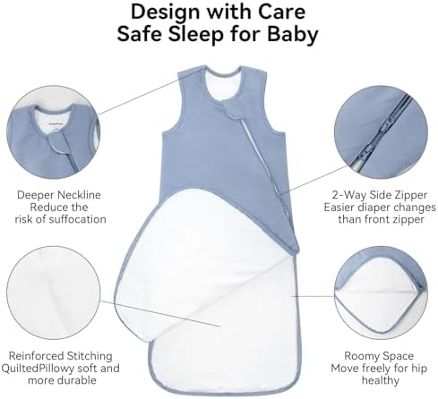 BubblePanda Rayon Made from Bamboo Sleep Sack 12-18 Months 1.0 Tog Baby