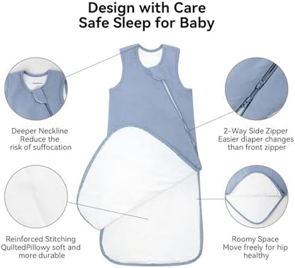 BubblePanda Rayon Made from Bamboo Sleep Sack 0-6 Months 1.0 Tog Newborn