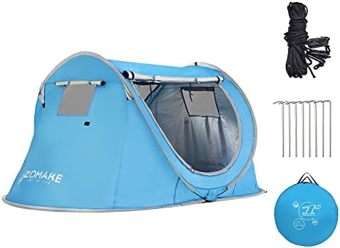 Easy Pop Up Tent 2-4 Person Waterproof - Pop-Up Camping Tents Automatic Tent Throw Pop Up Instant Flip Pop Tent for Camping,by ZOAMKE