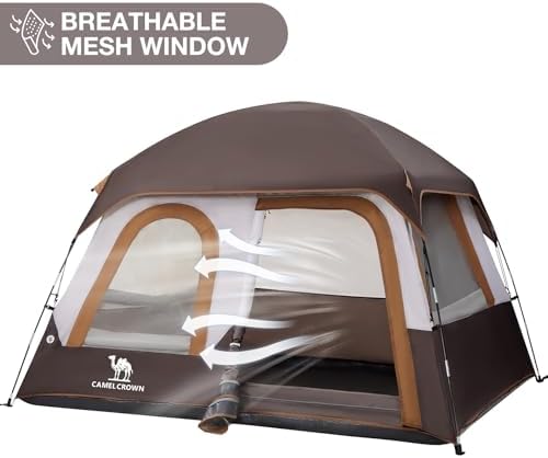 CAMEL CROWN 4/6 Person Tent Waterproof Lightweight Portable Backpacking Tent for Outdoor Camping Hiking