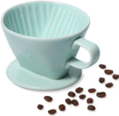 Pour Over Ceramic, Coffee Dripper Ceramic Coffee Maker,Green