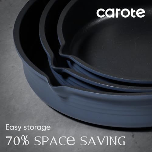 CAROTE 30pcs Titanium Cookware Set, Pots and Pans Set Detachable Handle
