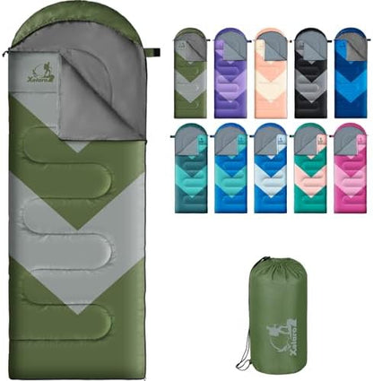 Sleeping Bag for Adults, Lightweight Waterproof 3 Season Camping