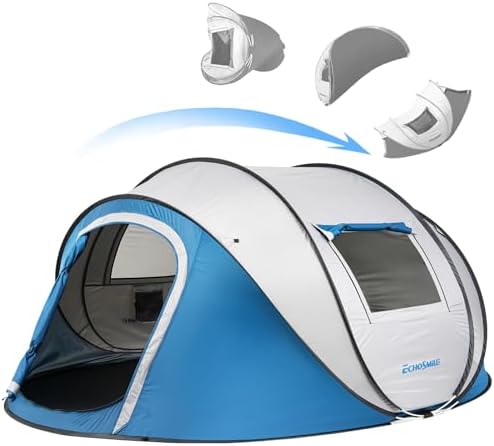 EchoSmile Instant Pop Up Camping Tent, 2/4/6 Person Easy Setup Tent