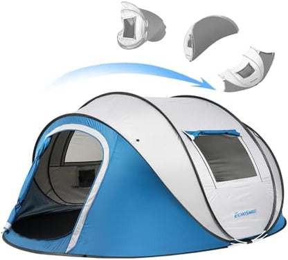EchoSmile Instant Pop Up Camping Tent, 2/4/6 Person Easy Setup Tent