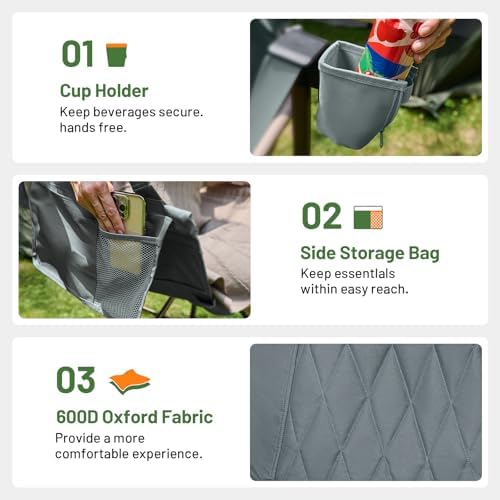 Timber Ridge Hammock Camping Chair, Portable Oversized Swinging Camp Chairs