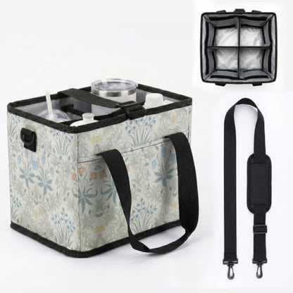 Reusable 4-Cup Drink Carrier-Leakproof Bag with Adjustable Divider