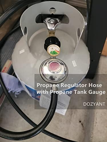 3 Feet Propane Regulator Hose with Tank Gauge for LP Gas Grill and Fire Pit