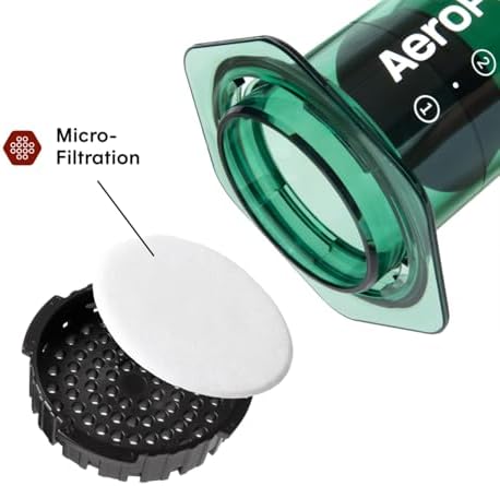 AeroPress Clear Green Coffee Press, French Press, Pour-Over & Espresso Style