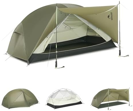 Naturehike Mongar Upgraded 1/2/3 Person Backpacking Tent,Waterproof Lightweight Camping Tent with Footprint