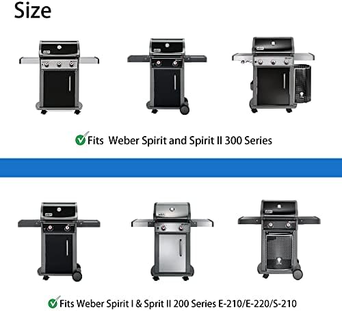 7658 Enameled Cast Iron Griddle for Weber Spirit 200/300, Premium Easy Clean Non-Stick – Fits Spirit I/II E-210/E-310/S-210/S-310