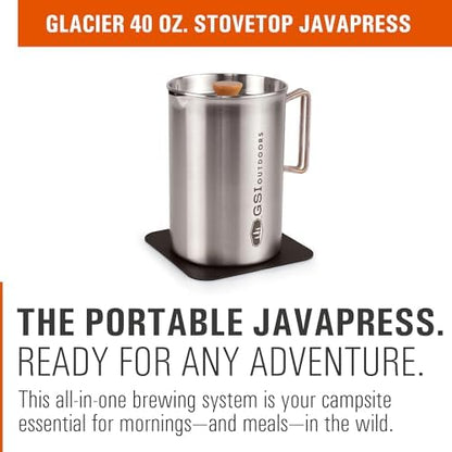 GSI Outdoors Glacier Stovetop JavaPress, 40 fl oz, French Press Maker