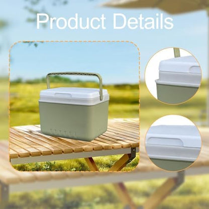 Gralara Insulated Ice Chest Box Portable Multifunctional Hard Organizer Camping Case for Groceries Travel BBQ Fishing Camping