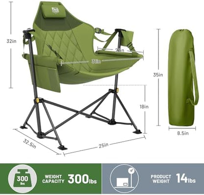TIMBER RIDGE Hammock Camping Chair, Portable Oversized Swinging Camp Chairs