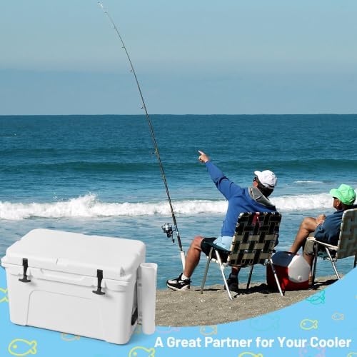 Cooler Fishing Rod Holder, Wall Mounted Fishing Pole Holder, Fishing Rod Rack Compatible with YETI Coolers and for RTIC Coolers, Cooler Accessory