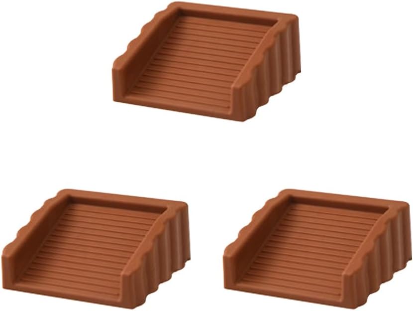 3 Pack Coffee Color Door Stoppers Doorstop, Rubber Door Stoppers Wedges, Doors Stops for Door Bottom