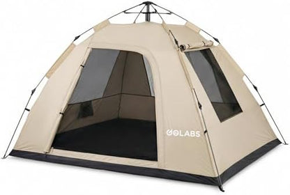 Golabs Pop Up Camping Tent for 2/3 Person, Quick Setup by Pre-Attached Pole