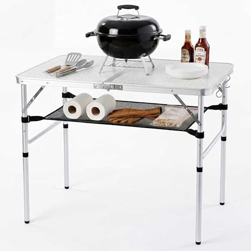 YUFIFAIRY Aluminum Camp Table, 36''L x24''W Folding Table Portable