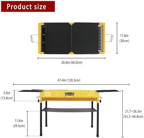 Portable Stainless Steel Grill, Home Charcoal Grill and Outdoor Folding Grill, perfect for traveling, outdoor cooking and grilling, camping, picnics.