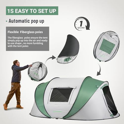 EchoSmile Instant Pop Up Camping Tent, 2/4/6 Person Easy Setup Tent