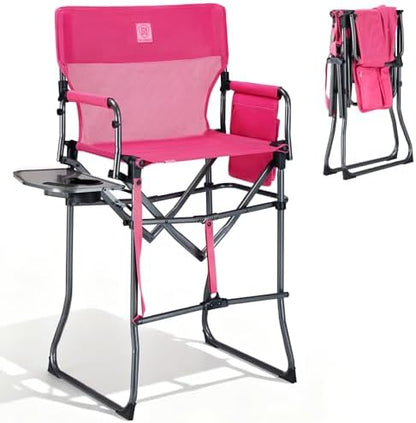 EVER ADVANCED Portable 30.7" Seat Height Tall Camping Directors Chair
