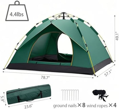 Wind Tour Lightweight Backpacking Camping Tent Waterproof Double Layer Family Tent for Hiking Fishing Outdoor Travel Picnic