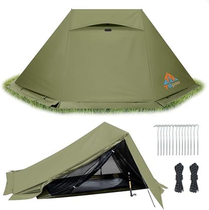 Portable Trekking Pole Tent for Camping,2 Person Backpacking Shelter