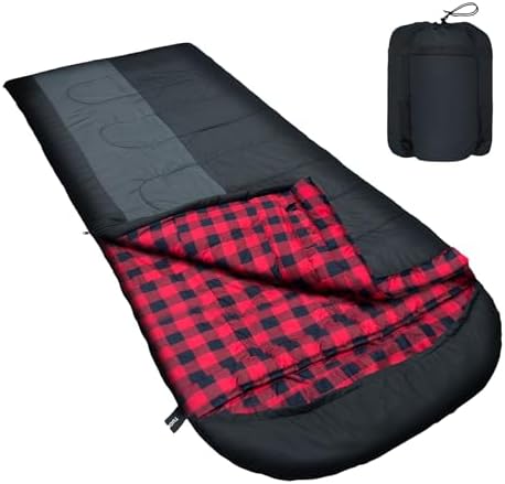 0 Degree Sleeping Bags Waterproof for Adults, Cold Weather Machine Washable Sleeping Bag with Compression Sack for 3-4 Season Camping Outdoor