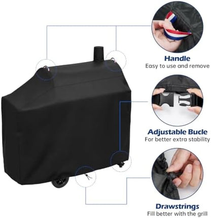 42 Inch Grill Cover for DNKMOR Charcoal Grill with Offset Smoker