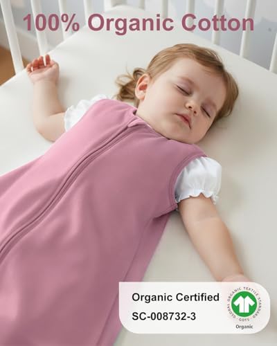 Yoofoss Baby Sleep Sack 18-24 Month 0.5TOG 100% Organic Cotton 2-Way Zipper