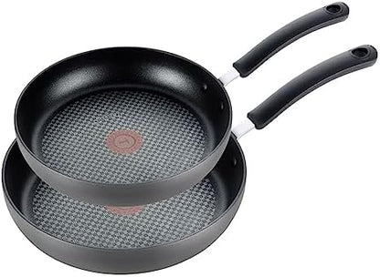 T-Fal Ultimate Hard Anodized Nonstick Fry Pan Set, 2-Pack, 10,12 in, Onyx