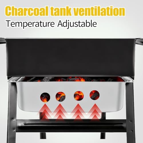 Portable BBQ Grill Home Charcoal Grill and Outdoor Folding Grill, Perfect for Traveling, Outdoor Cooking and BBQ, Camping, Picnics