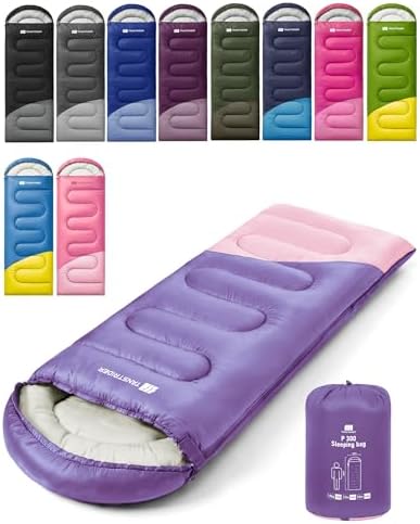 Sleeping Bags for Adults,Compact Lightweight Backpacking Sleeping Bag with Compression Sack for Youth, Camping Essentials Gearfor Hiking Travel Climbing Outdoor&Indoor Use