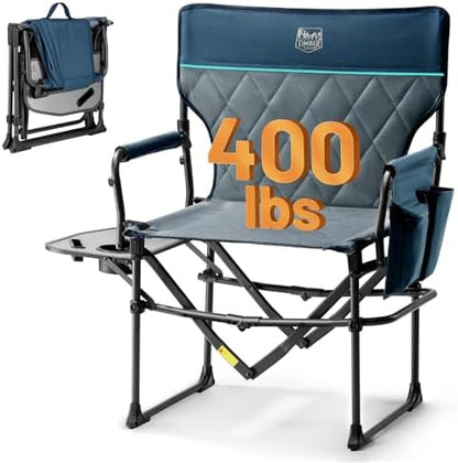 TIMBER RIDGE 400lbs Heavy Duty Camping Chair Portable Directors Chair