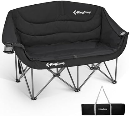 KingCamp Double Camping Chair, Oversized 880lbs Heavy Duty Loveseat XL
