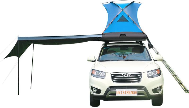 2 Person Inflatable Car Rooftop Tent Easy Set-up Large Outdoor Glamping Camping Tent for SUV,Truck and Universal Auto Self-Driving Touring