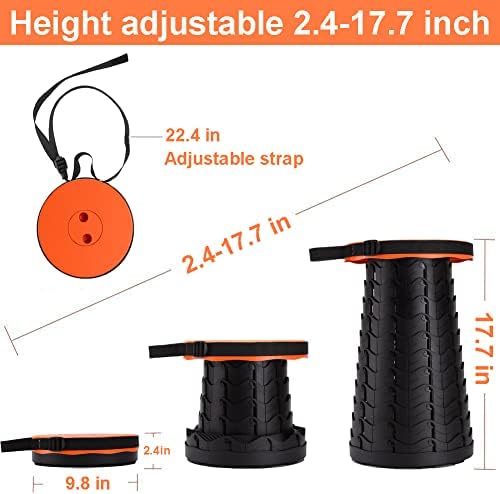 Fishboy Collapsible Stool for Adults, Portable Folding Camping Seat, 400lbs