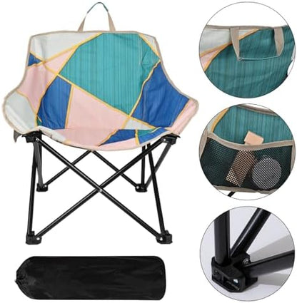 2 Pack Camping Chair for Adults, Portable Folding Sofa Chair, Easy Set Up Patio Chair Lawn Padded Seat Camping Stool Chair for Hunting, Fishing, Outdoor, Beach, Picnics, Home