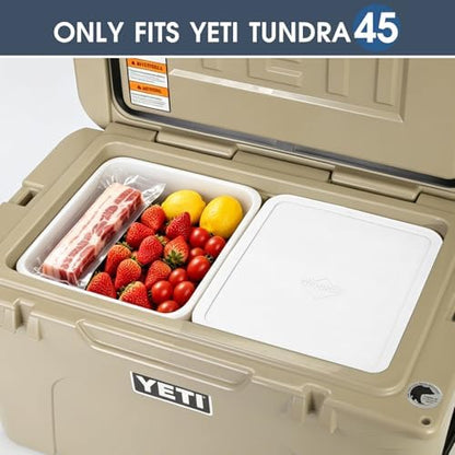 Silicone Cooler Basket for YETI Tundra 45，Dry Goods Trays - Divider and Organizer Accessories for Camping, Tailgating and Storage